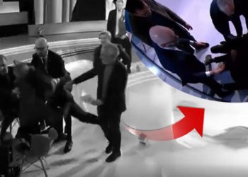 Canlı yayında birbirlerine girdiler, yumruklar havada uçuştu!