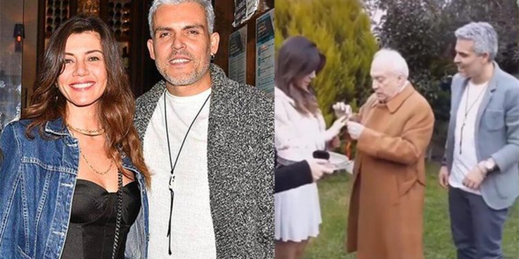 Gökçe Bahadır-Emir Ersoy çifti yüzükleri taktı