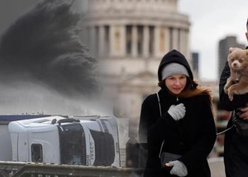 İnanılmaz görüntüler!  Eunice fırtınası İngiltere’yi esir aldı…