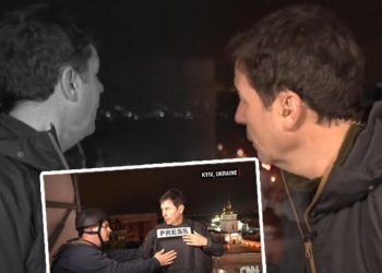 Kiev’de canlı yayında patlama sesleri! CNN muhabirinin sıkıntı anları…