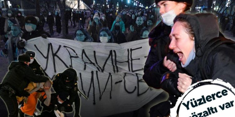Son dakika: Moskova karıştı! Savaş aykırısı göstericiler sokaklara döküldü…