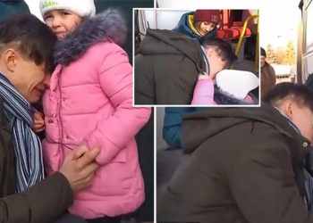 Ukrayna’dan yürek burkan manzara: Baba ile kızı bu türlü vedalaştı!