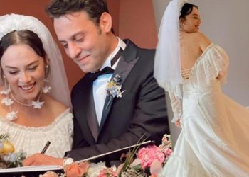 Demet Evgar nikahında annesinin gelinliğini giydi!