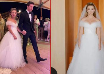 Gelinliğinde merhum annesine hasreti zımnî: Ünlü oyuncunun kızı evlendi