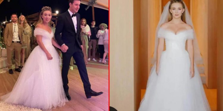 Gelinliğinde merhum annesine hasreti zımnî: Ünlü oyuncunun kızı evlendi