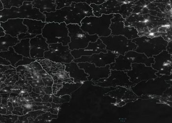 İmajlar NASA’dan geldi… Ukrayna karanlığa gömüldü!
