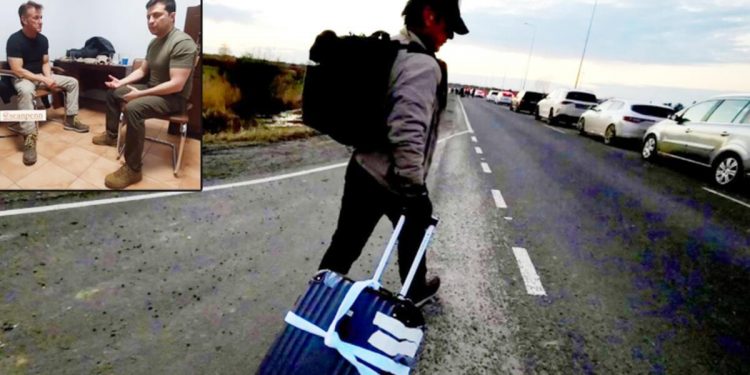 Ünlü oyuncu Sean Penn, Ukrayna’dan bu türlü çıktı: Elinde bavuluyla kilometrelerce yürüdü