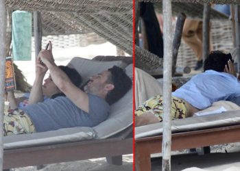 Yarı yaşındaki sevgilisiyle tatilde: Kitabı elinden bıraktı