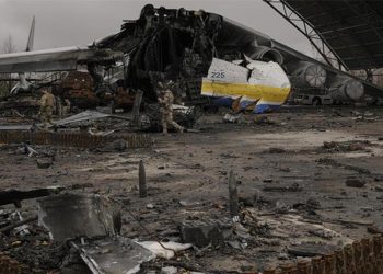 İşte dünyanın en büyük uçağı An-225 Mriya’nın enkazı