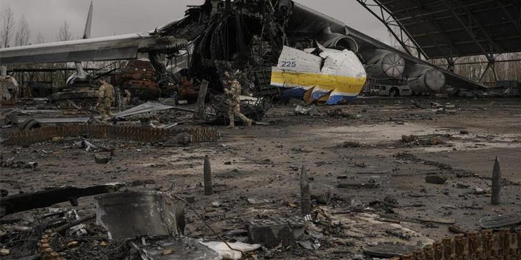 İşte dünyanın en büyük uçağı An-225 Mriya’nın enkazı