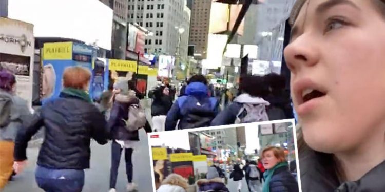 New York’ta büyük panik… O anlar saniye saniye kamerada