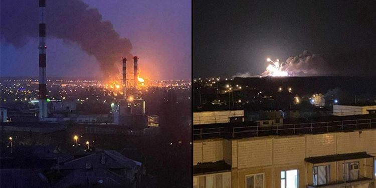 Savaşta flaş gelişme: Ukrayna helikopterleri Rusya’da petrol tesisini vurdu!