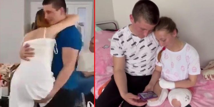 Gözyaşları sel oldu! Rus mayınına basarak bacaklarını kaybeden gelin bu türlü dans etti