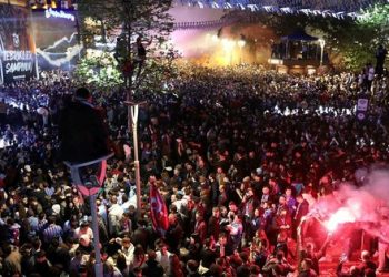 Trabzon’da dev coşku! Kutlama Tomorrowland’i andırdı