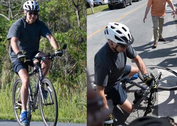 ABD Lideri Joe Biden bisikletten düştü! O anlar dakika dakika görüntülendi…