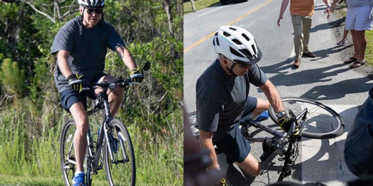 ABD Lideri Joe Biden bisikletten düştü! O anlar dakika dakika görüntülendi…