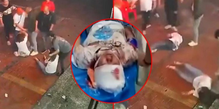 Çin’de akılalmaz anlar… 9 adam 3 bayanı bu türlü darp etti!