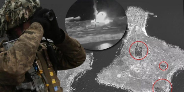 Ukrayna’dan Yılan Adası’na gece yarısı operasyonu! Uydu imajları ortaya çıktı…