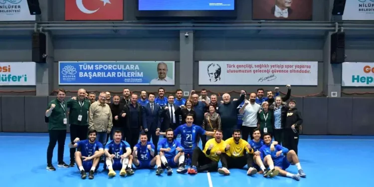 Nilüfer Belediyespor Erkek Hentbol Kadrosu, Mihalıççık’ı Farklı Geçti