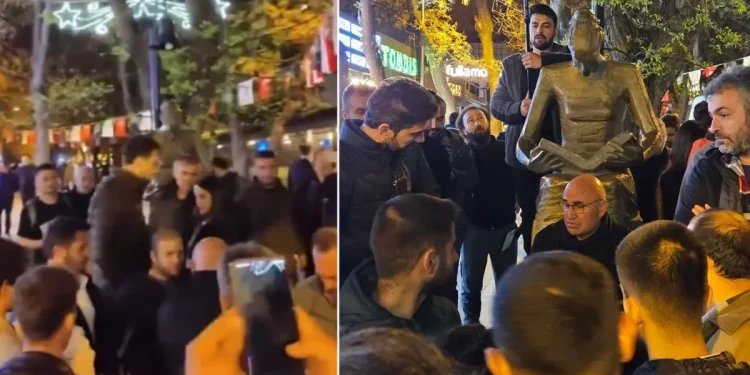 Ankara’da hareketli dakikalar! Polis yere düştü, Mahmut Tanal özür diledi