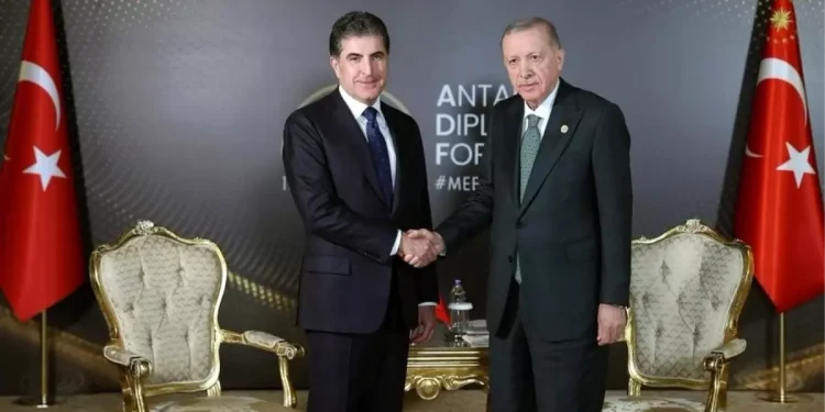 Cumhurbaşkanı Erdoğan, IKYB Başkanı Barzani’yi kabul etti