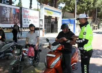Kula’da Dronlu Trafik Denetimi