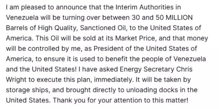 Trump, Venezuela’dan Petrol Alımını Duyurdu